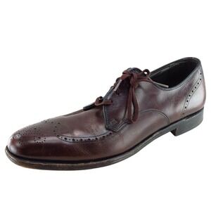 Wright Shoes Sz 10 A Brown Wingtip Oxfords Leather Men 194